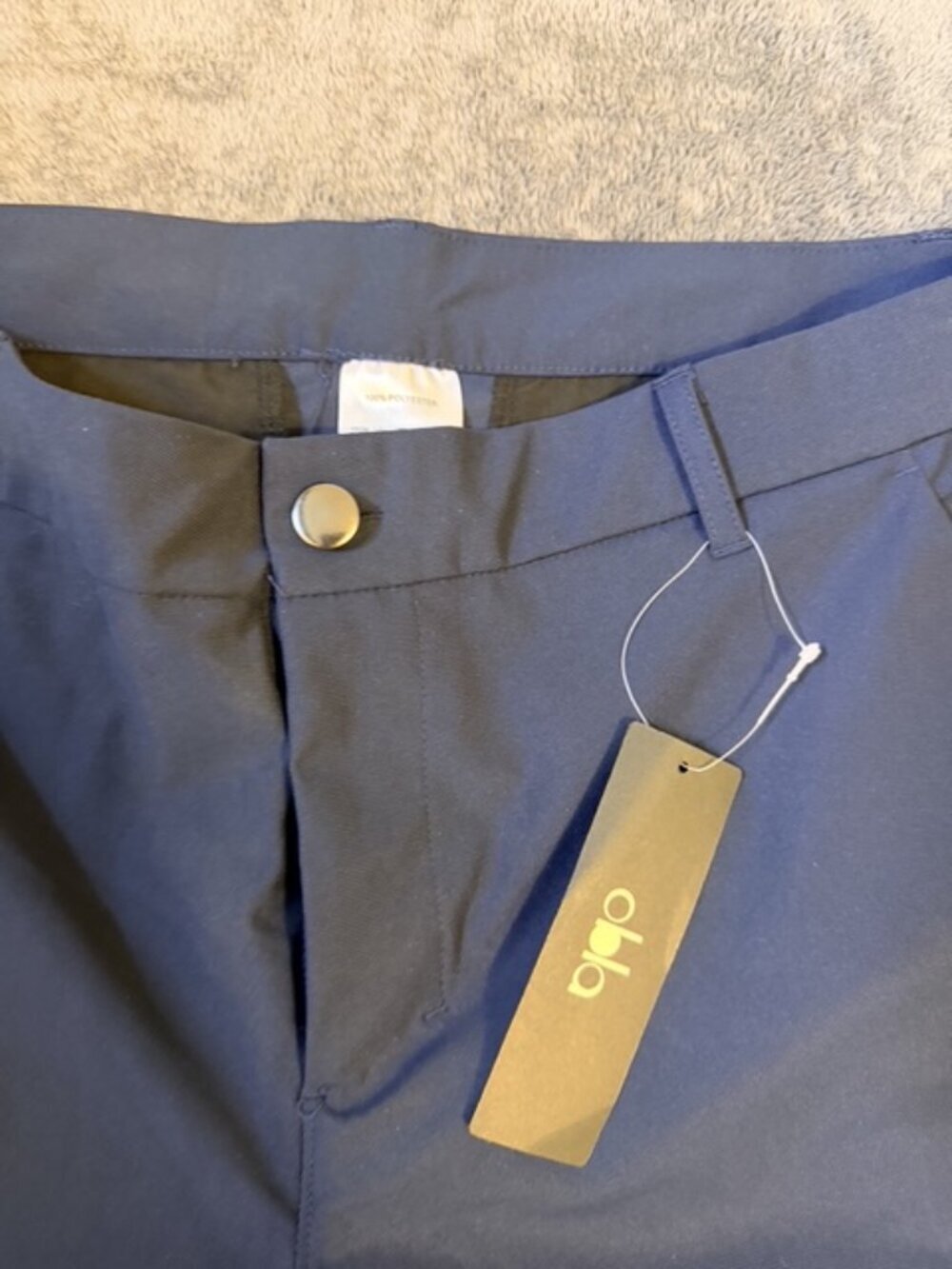Oblo Men's Navy Dress Pants Flat Front Size 33 NWT